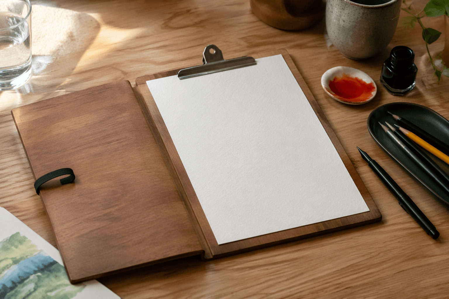 Clipboard Folio in use on a desk