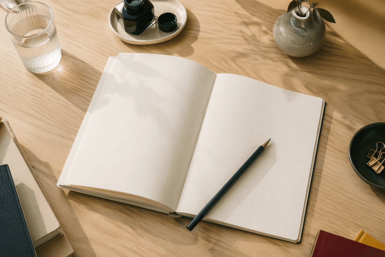 Daily Desk Notebook in use on a desk