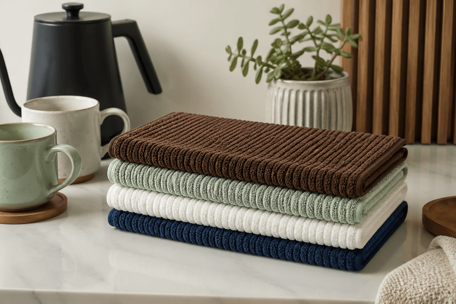 Drip Mat Set (Set of 3) styled on a drink station
