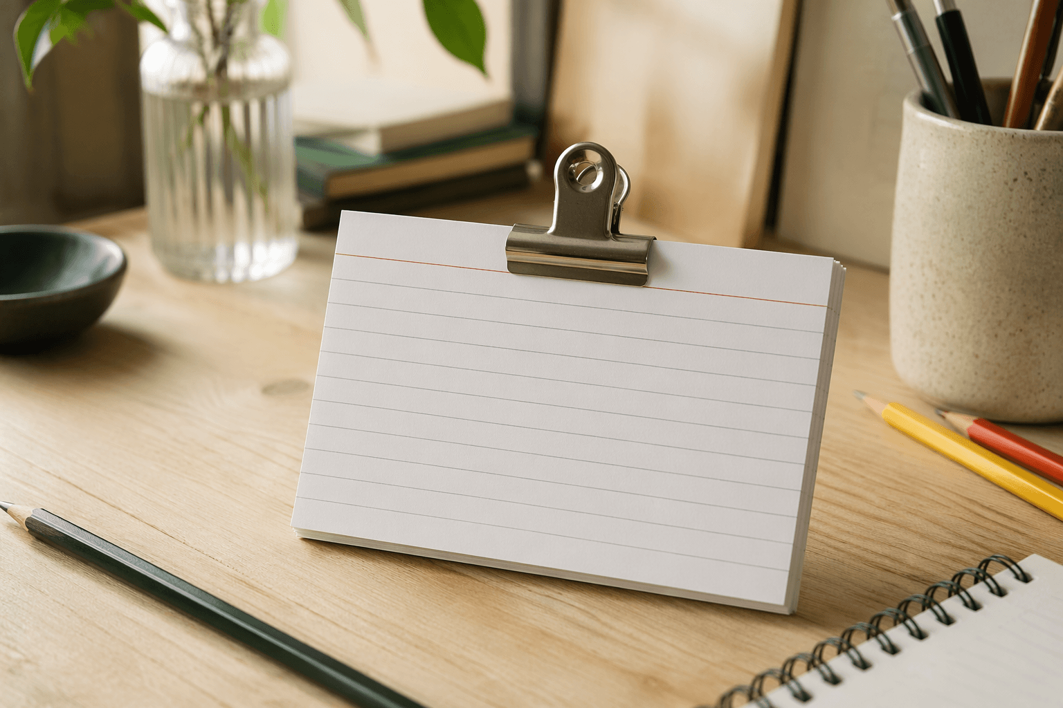 Project Index Card Set in use on a desk