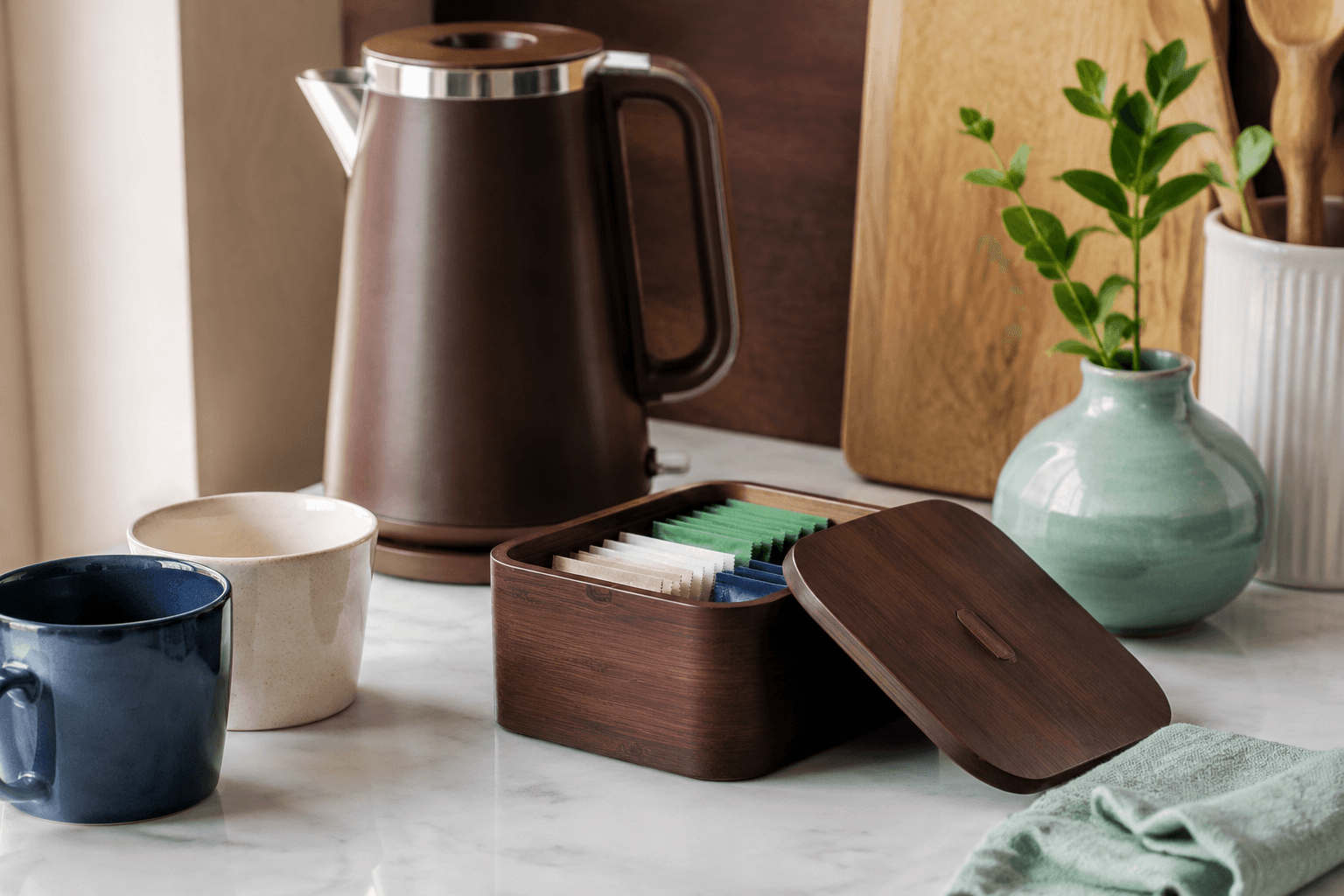 Sugar Packet Box styled on a drink station